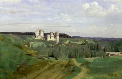 View of the Chateau de Pierrefonds, c.1840-45 by Jean Baptiste Camille Corot